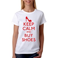 Vtipné tričko - Keep Calm and buy shoes